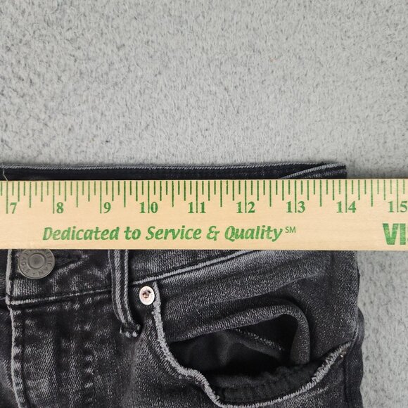 American Eagle Jeans Mens 29x30 Stacked Skinny Leg AirFlex+ Black Denim Pants - Picture 4 of 16